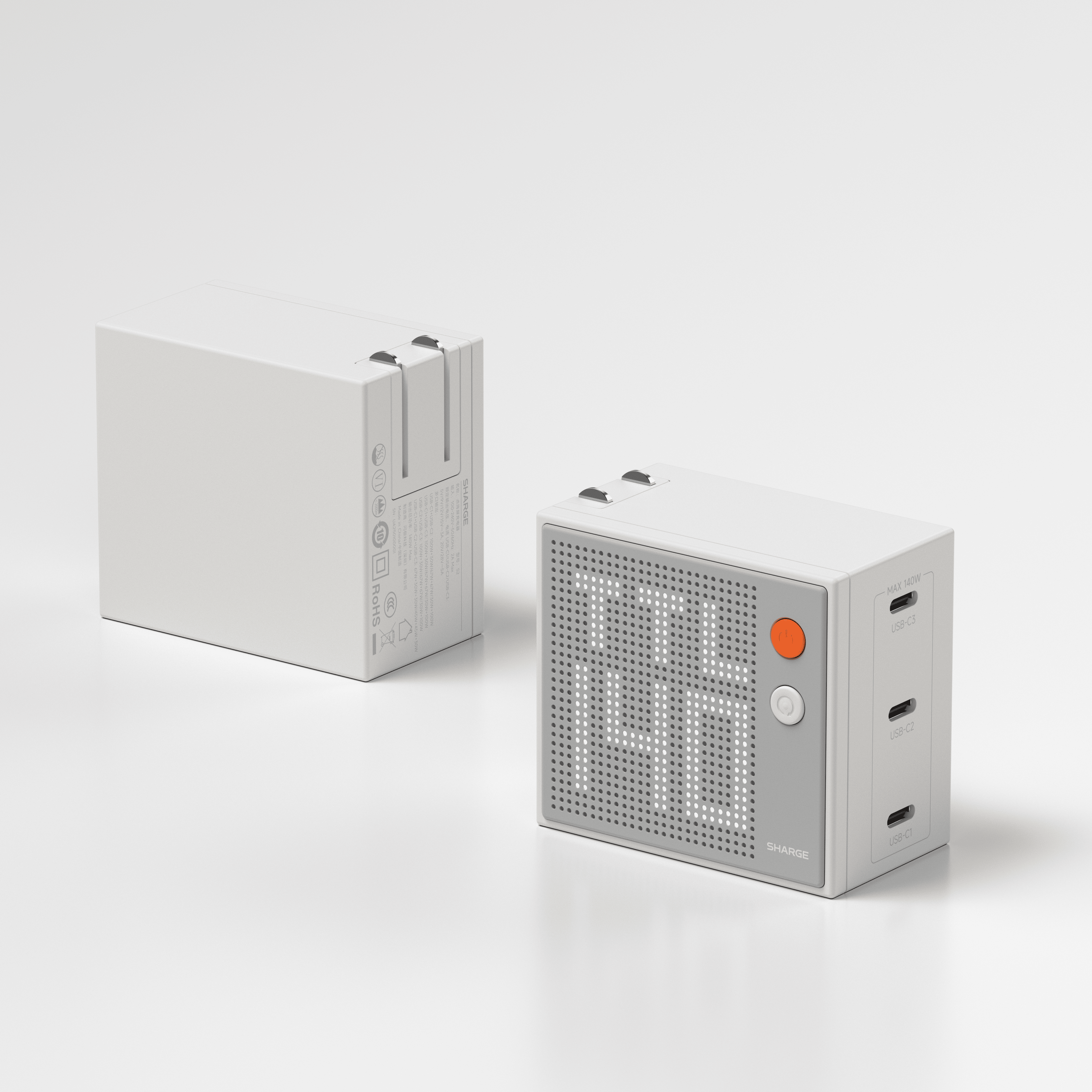 140W点阵屏充电器-静帧-白色