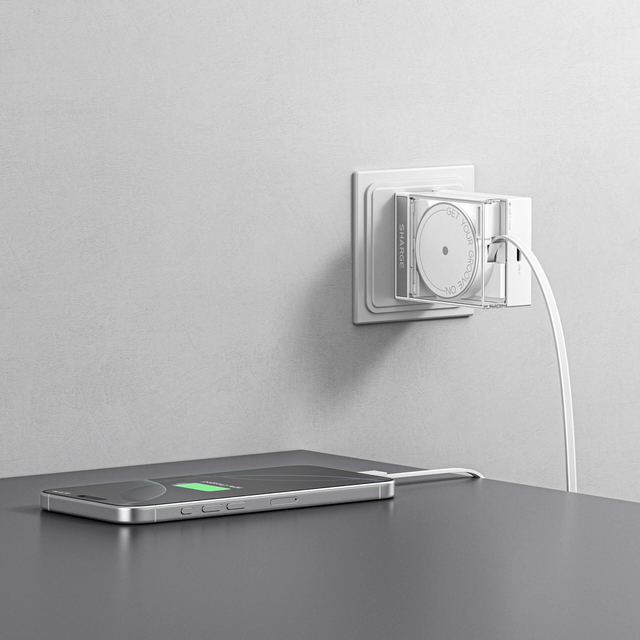 S4 唱片充电器-紧贴墙面